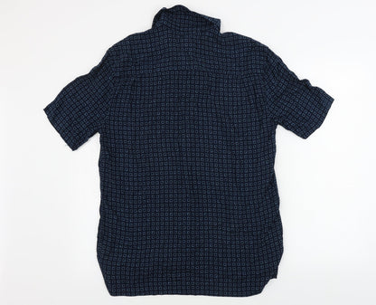 Womens UK Size S TESCO Blue Basic Button-Up