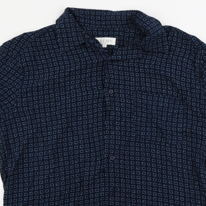 Womens UK Size S TESCO Blue Basic Button-Up
