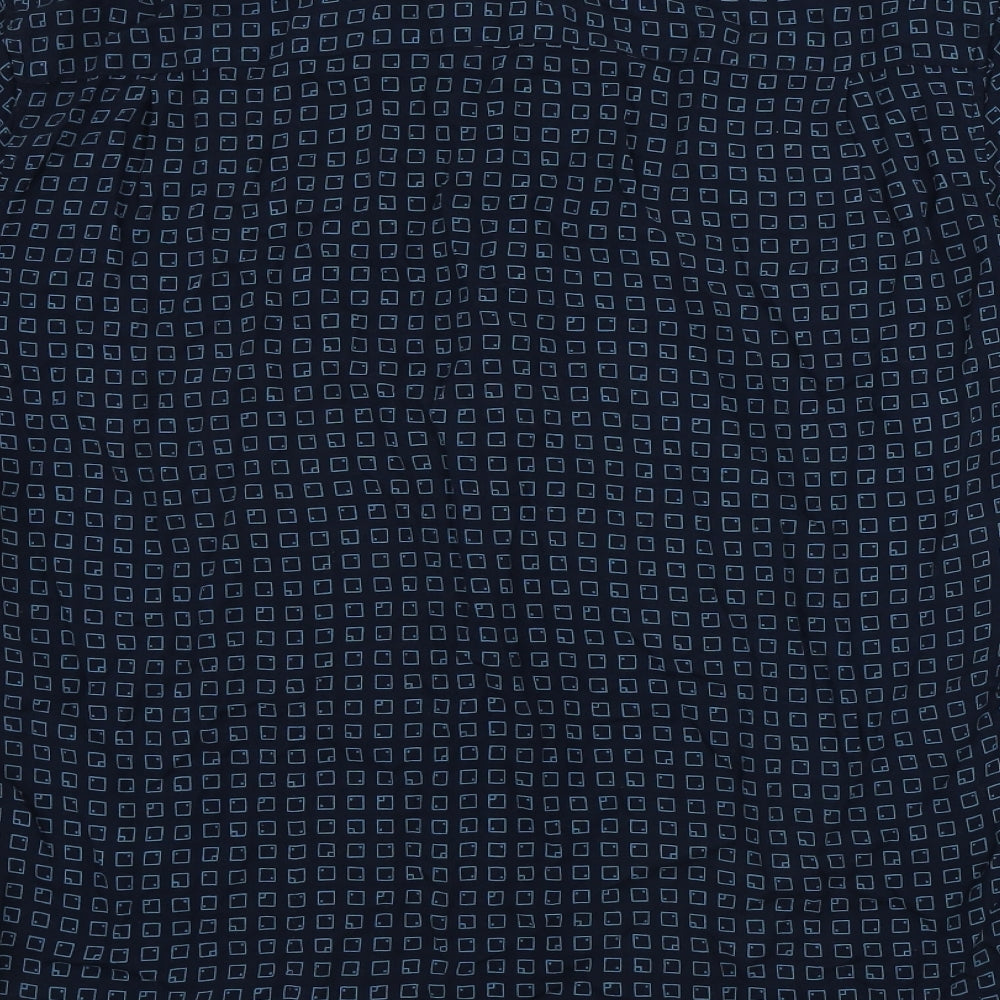 Womens UK Size S TESCO Blue Basic Button-Up