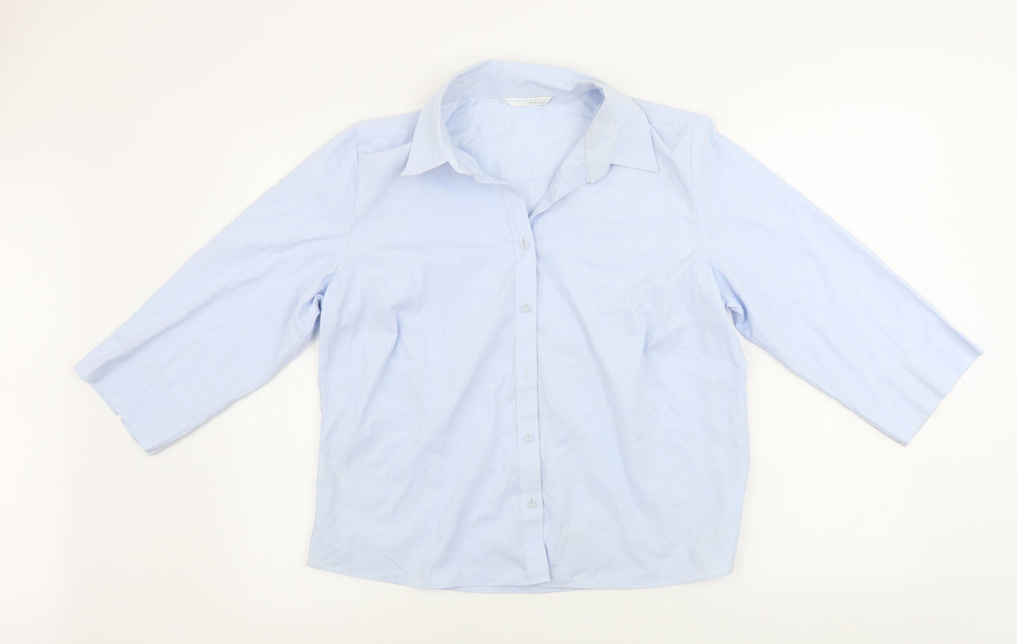 AMARANTO Womens Blue   Basic Button-Up Size 16