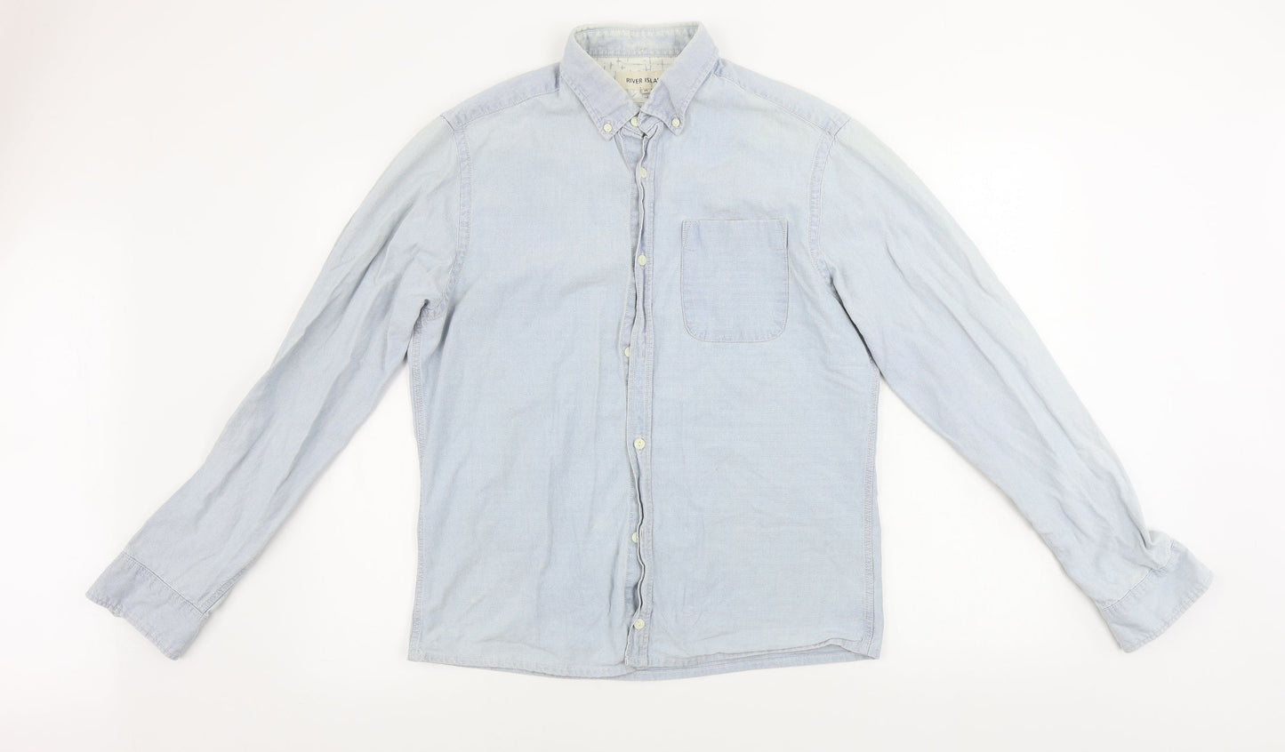 River Island Mens Grey    Button-Up Size M