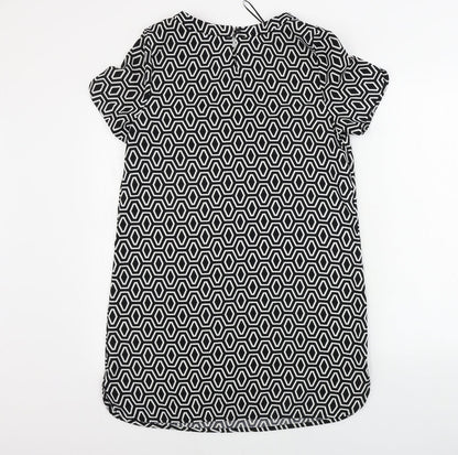 Peacocks  Womens White Geometric  A-Line  Size 12