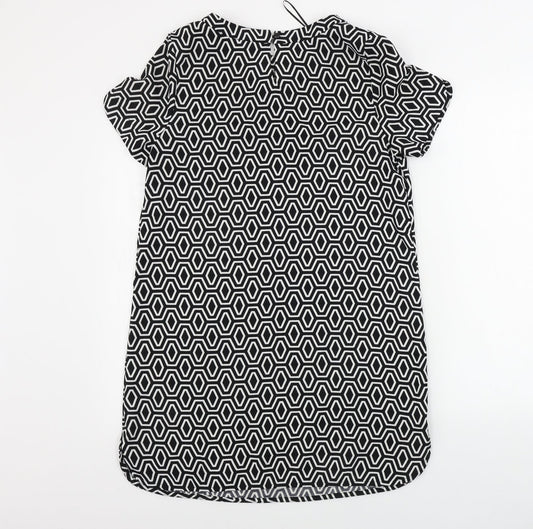 Peacocks  Womens White Geometric  A-Line  Size 12