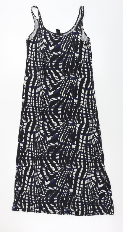 H&M  Womens Black Geometric  A-Line  Size M