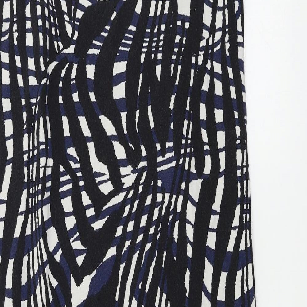 H&M  Womens Black Geometric  A-Line  Size M