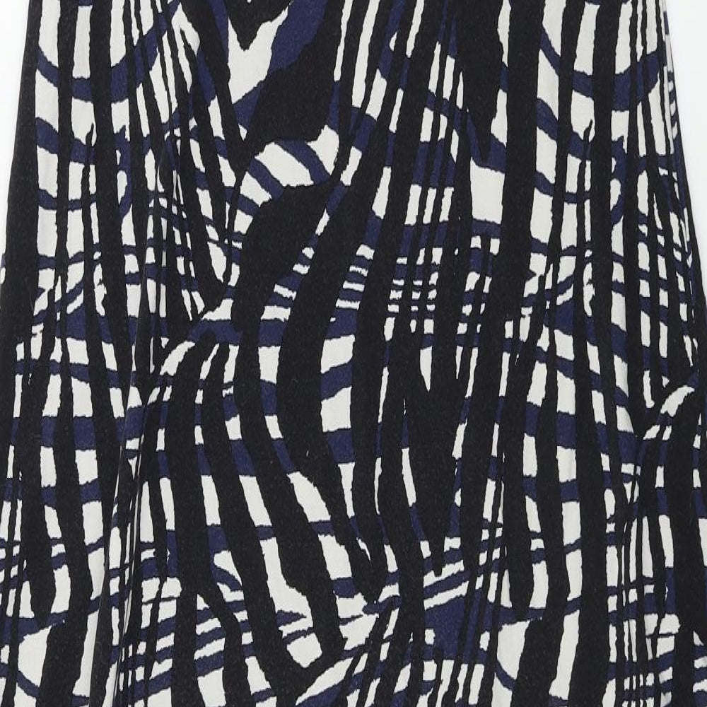H&M  Womens Black Geometric  A-Line  Size M
