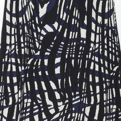 H&M  Womens Black Geometric  A-Line  Size M