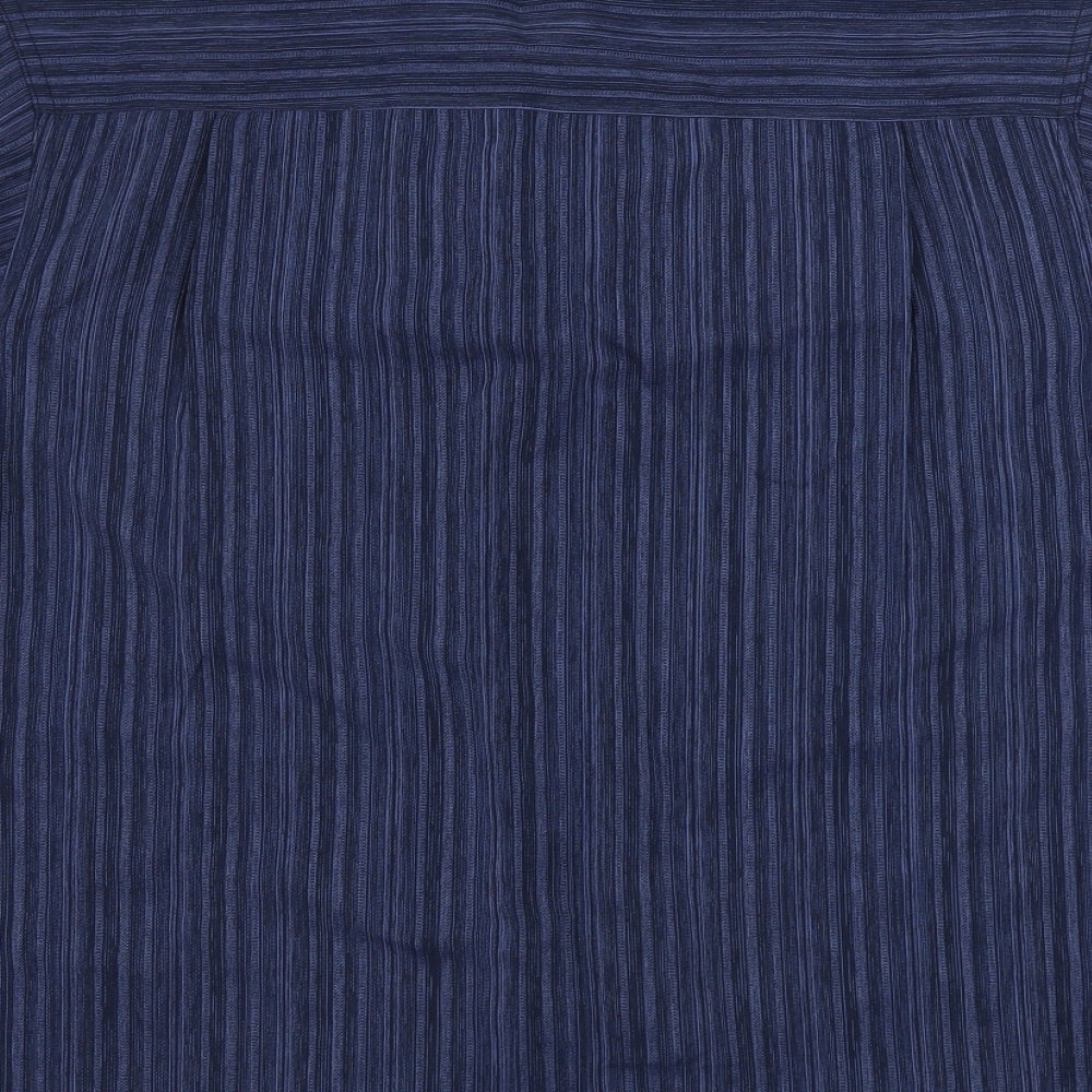 Mens UK Size S Haggar Blue  Button-Up Short Sleeve Casual Shirt
