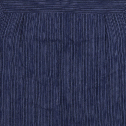 Mens UK Size S Haggar Blue  Button-Up Short Sleeve Casual Shirt