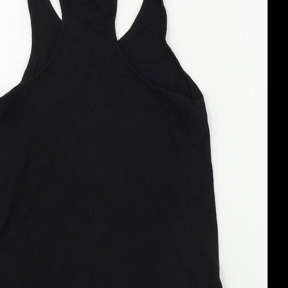 H&M  Girls Black   Basic Tank Size 8-9 Years