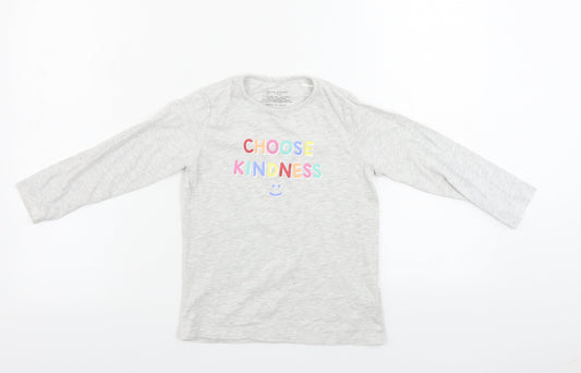 Primark  Girls Grey   Basic T-Shirt Size 5-6 Years