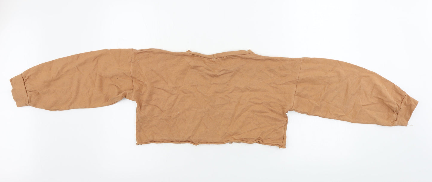 Womens UK Size 8 PRETTYLITTLETHING Brown Pullover Jumper