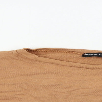 Womens UK Size 8 PRETTYLITTLETHING Brown Pullover Jumper