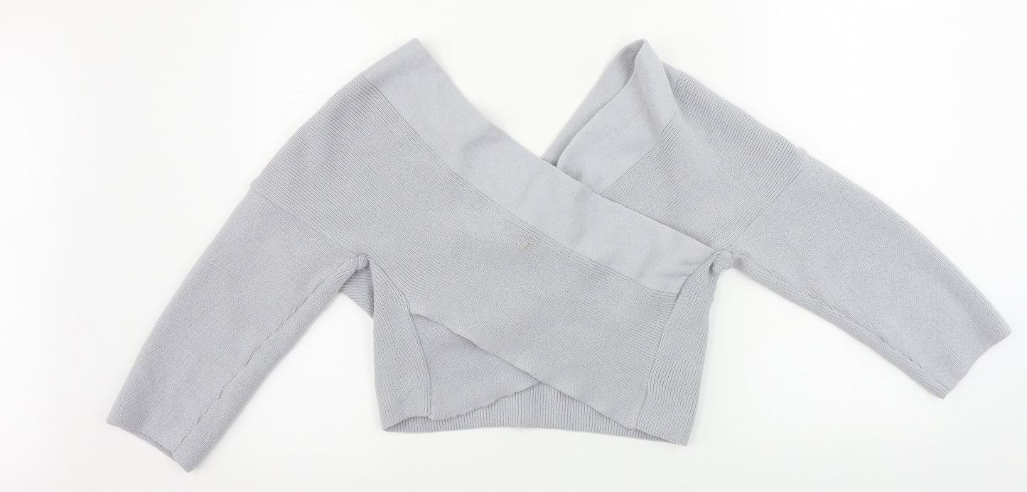 Boohoo  Womens Grey   Pullover Jumper Size M