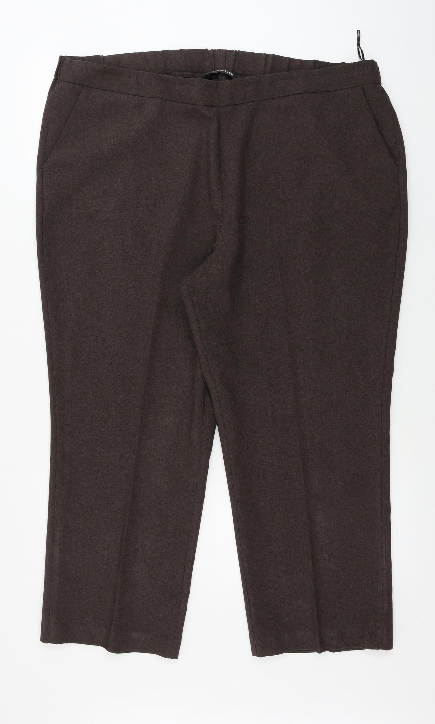 Womens UK Size 20 Preworn Regular Fit  Brown Trousers