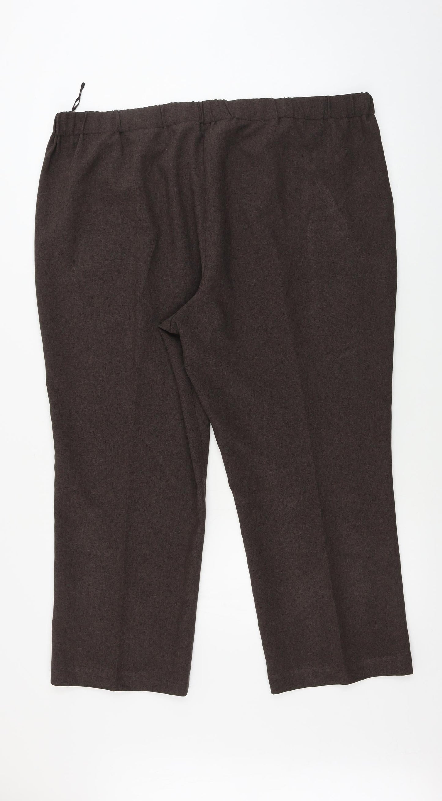 Womens UK Size 20 Preworn Regular Fit  Brown Trousers