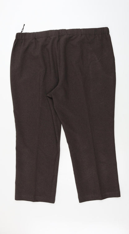 Womens UK Size 20 Preworn Regular Fit  Brown Trousers