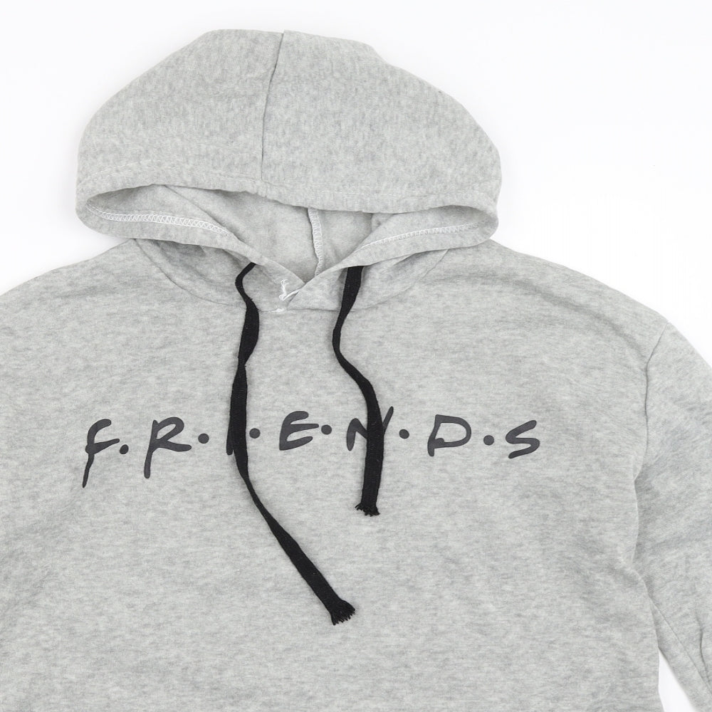 Womens Grey   Pullover Hoodie Size L