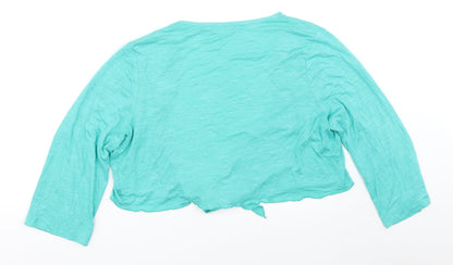 Womens UK Size 16 Per Una Green Cardigan Jumper