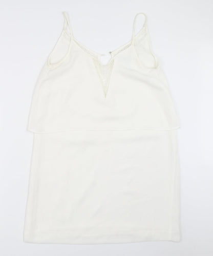 Womens UK Size M Mango White Basic Blouse