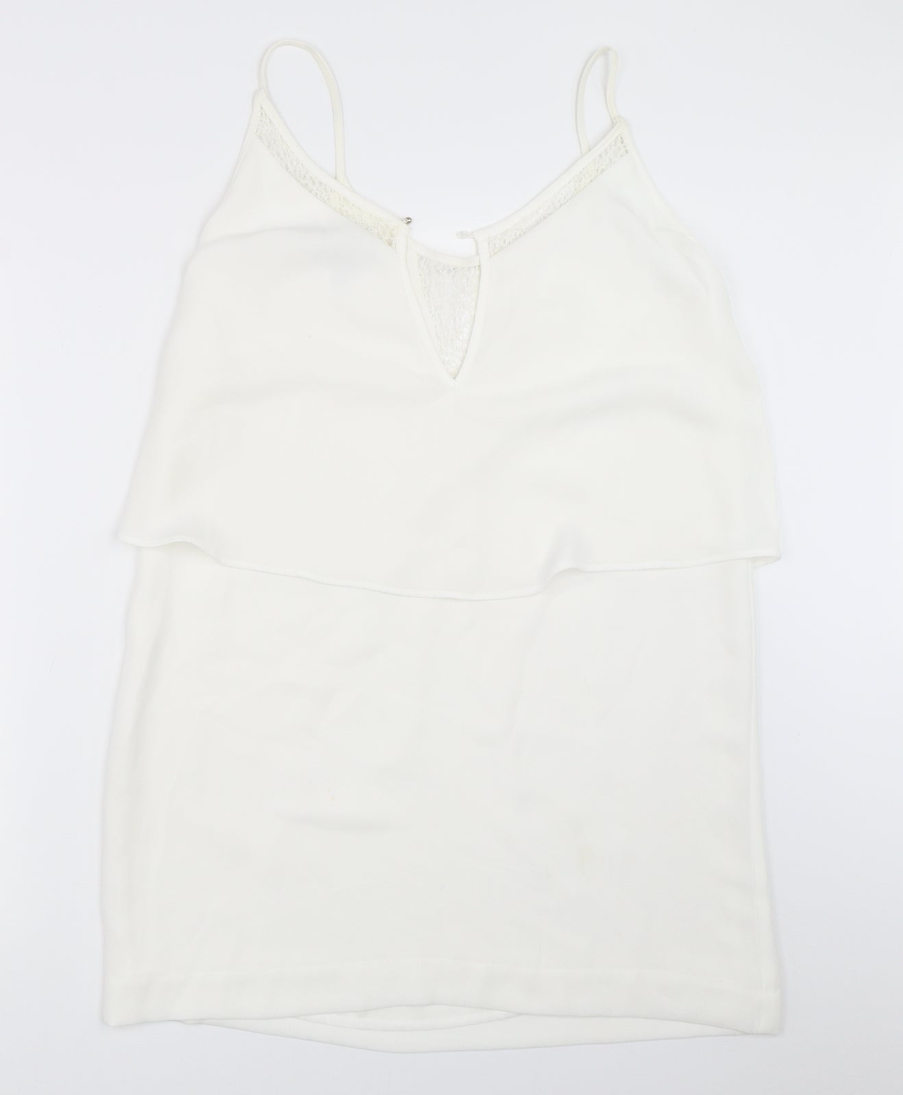 Womens UK Size M Mango White Basic Blouse