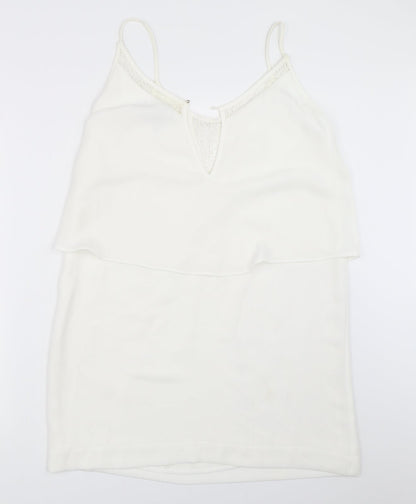 Womens UK Size M Mango White Basic Blouse