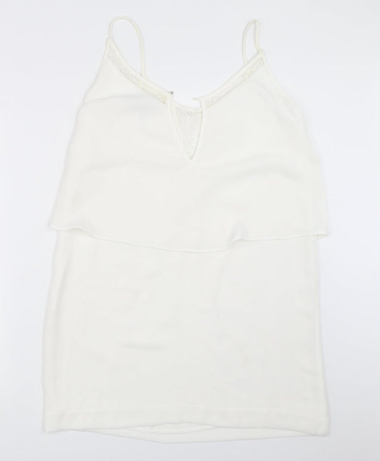 Womens UK Size M Mango White Basic Blouse