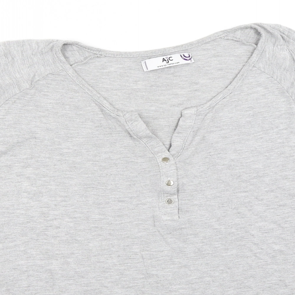 AJC Womens Grey   Basic T-Shirt Size 40