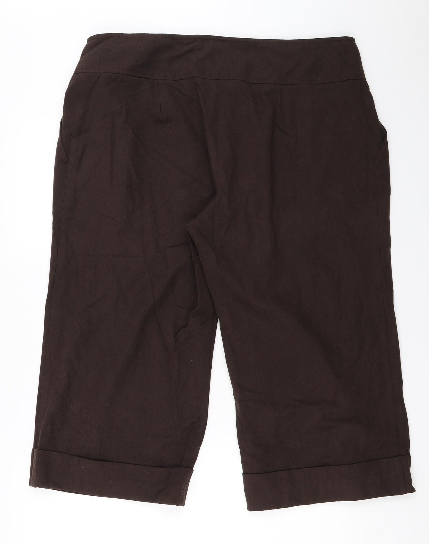 Womens UK Size 38 in Preworn Regular Fit Cropped Brown Trousers