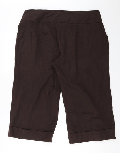 Womens UK Size 38 in Preworn Regular Fit Cropped Brown Trousers