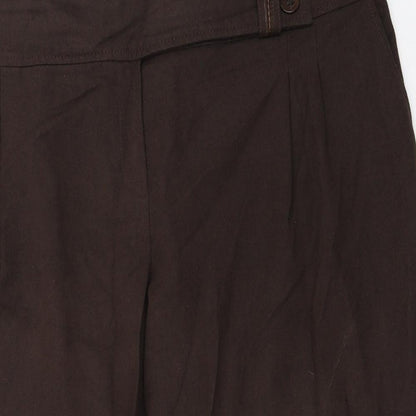 Womens UK Size 38 in Preworn Regular Fit Cropped Brown Trousers