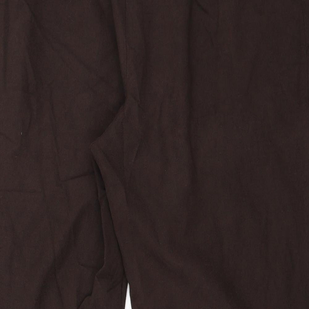 Womens UK Size 38 in Preworn Regular Fit Cropped Brown Trousers
