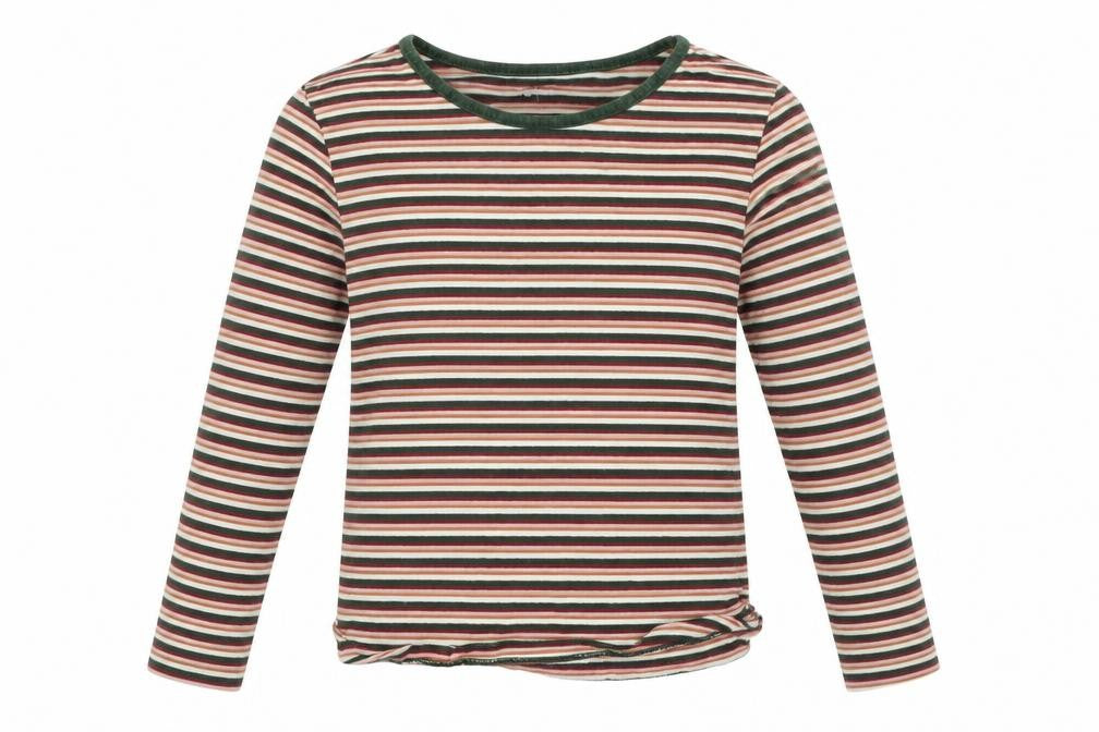 Tu Girls Pink Striped  Basic T-Shirt Size 9 Years