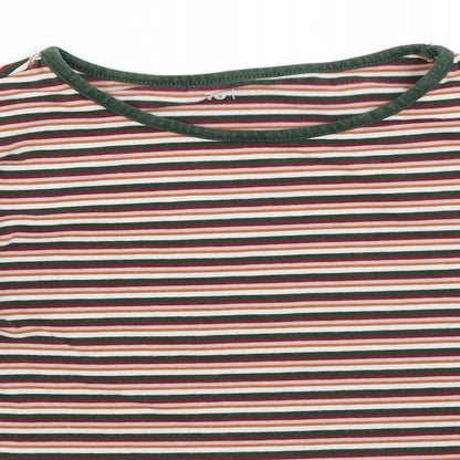 TU Girls Pink Striped  Basic T-Shirt Size 9 Years
