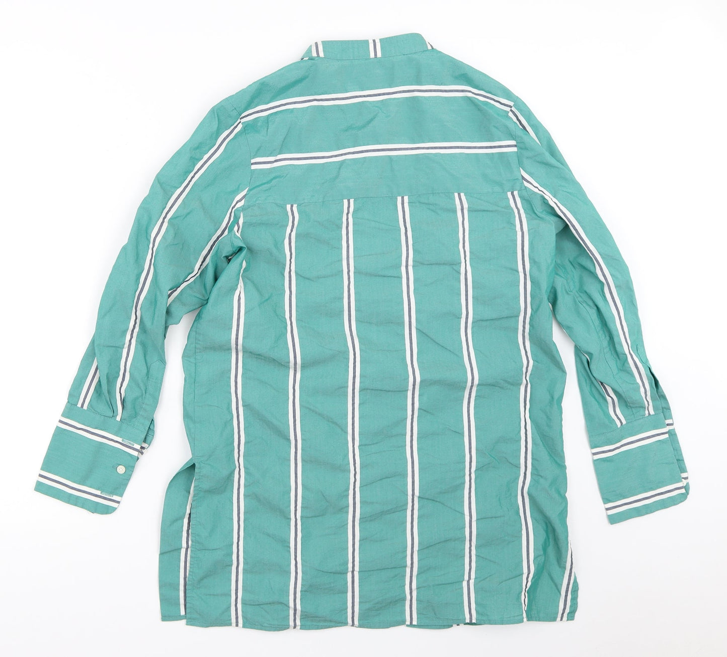 Womens UK Size 8 Marks and Spencer Green Basic Button-Up