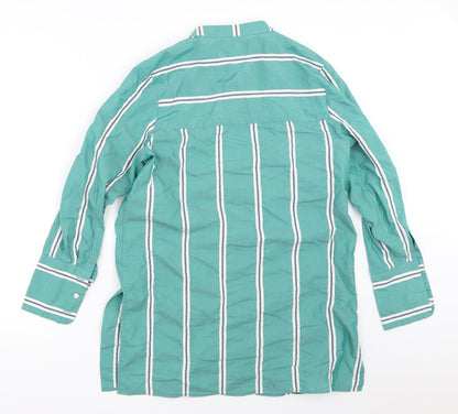 Womens UK Size 8 Marks and Spencer Green Basic Button-Up