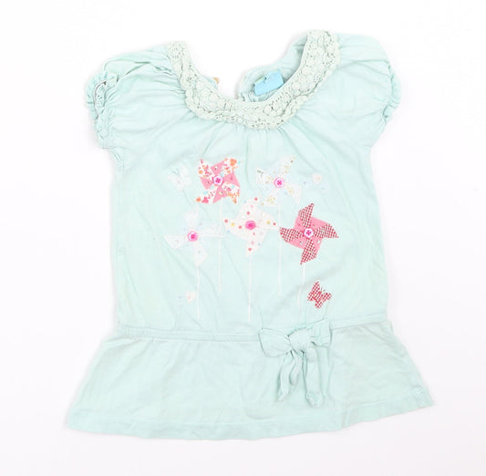 Uttam Kids Girls Blue   Basic T-Shirt Size 4-5 Years