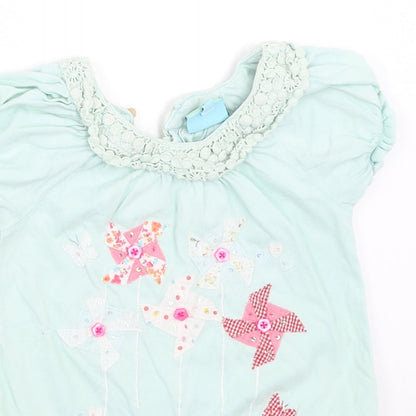 Uttam Kids Girls Blue   Basic T-Shirt Size 4-5 Years
