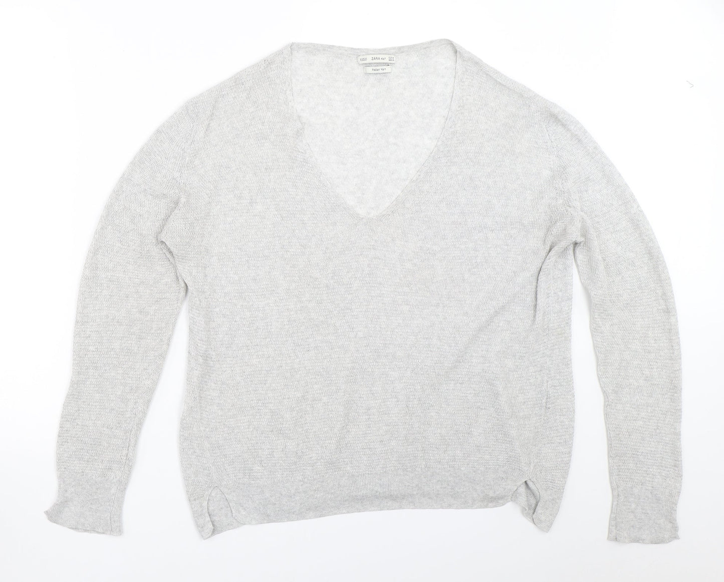 Womens UK Size M Zara Grey Pullover Jumper