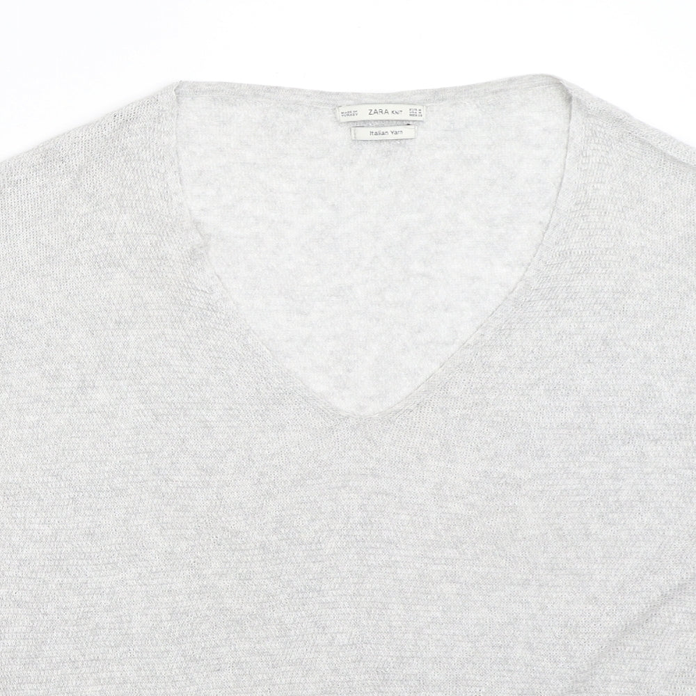 Womens UK Size M Zara Grey Pullover Jumper