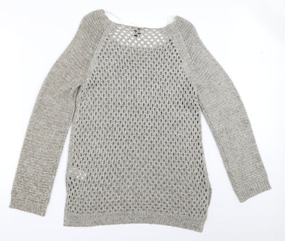 H&M Womens Grey   Pullover Jumper Size M