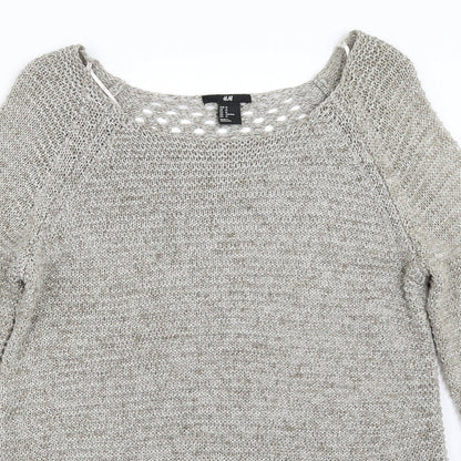 H&M Womens Grey   Pullover Jumper Size M