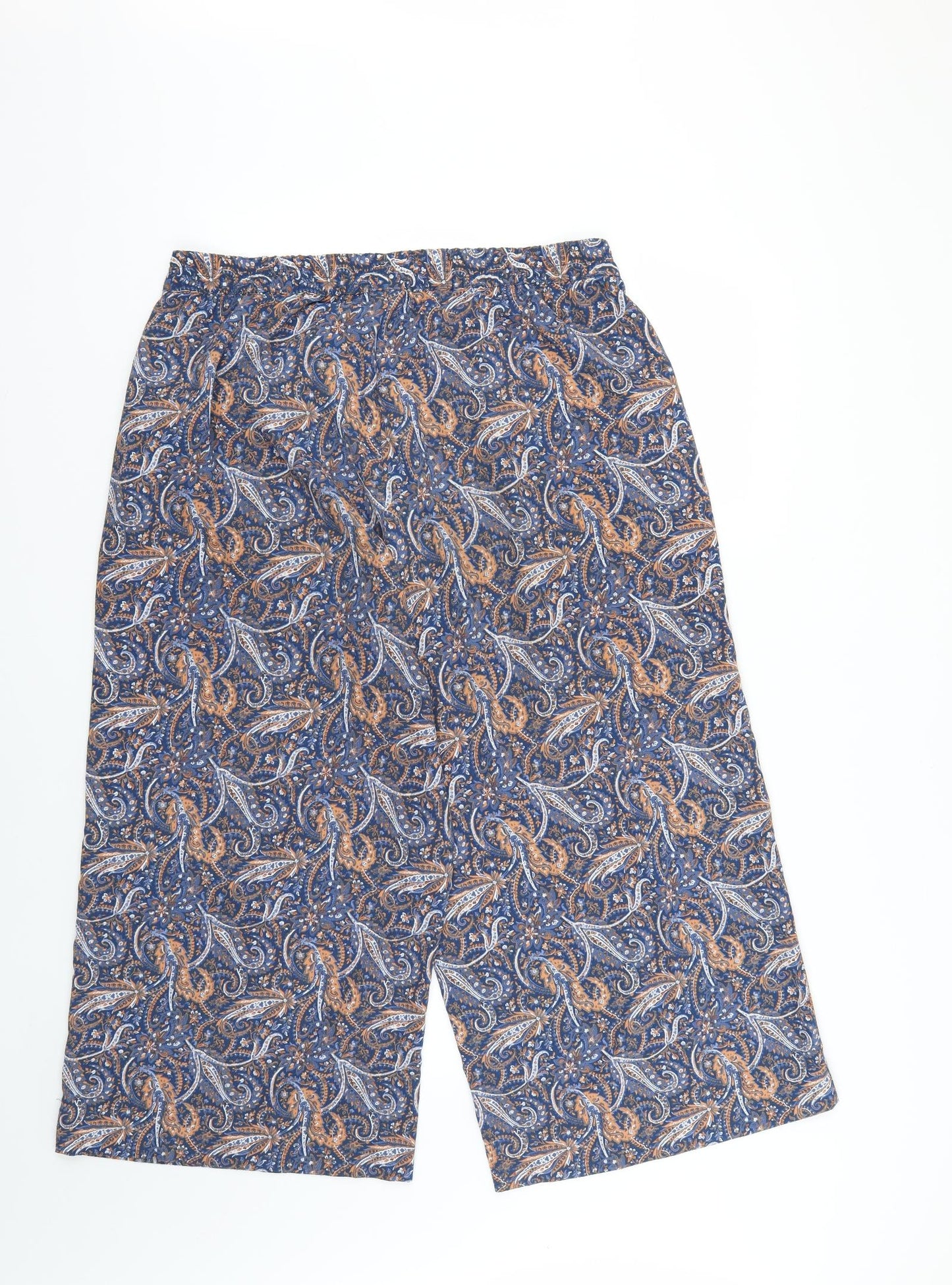 ESMARA Womens Multicoloured Geometric  Cropped Trousers Size 14 L22 in