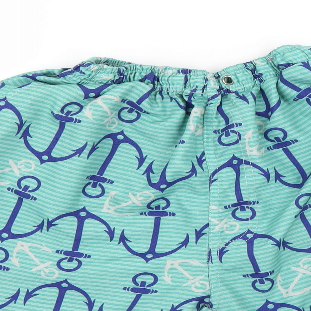 Preworn Mens Green Geometric  Sweat Shorts Size XL