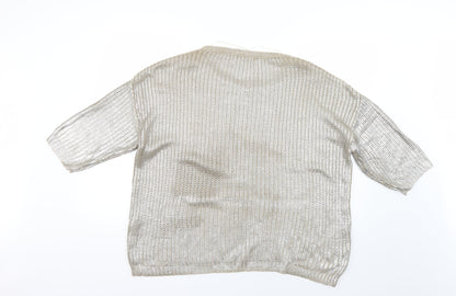 Internacionale Womens Gold   Pullover Jumper Size 12
