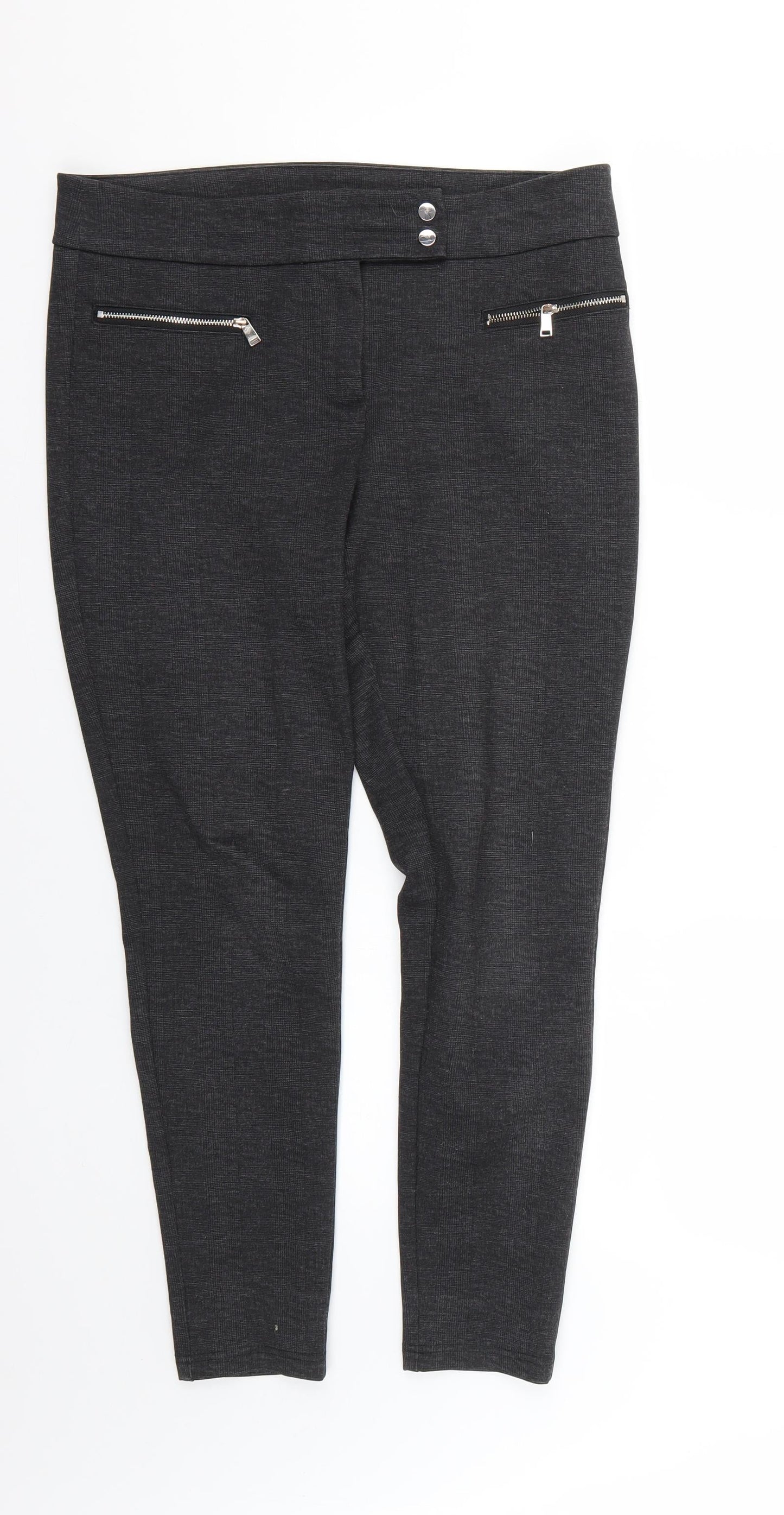 George Womens Grey   Trousers  Size 12 L26 in