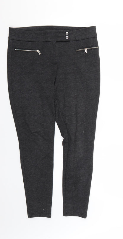 George Womens Grey   Trousers  Size 12 L26 in