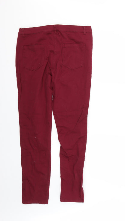Womens UK Size 14 Klass Regular Fit  Red Trousers