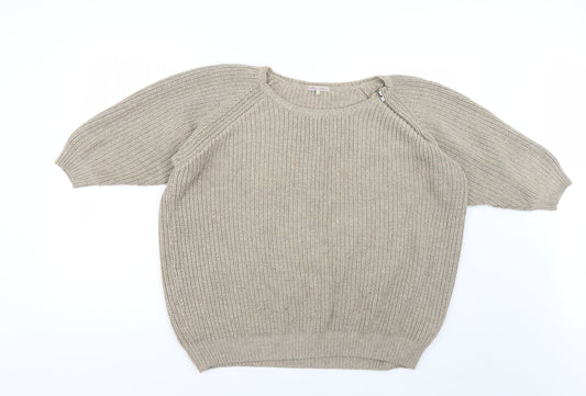 Womens UK Size 12 River Island Beige Pullover Jumper