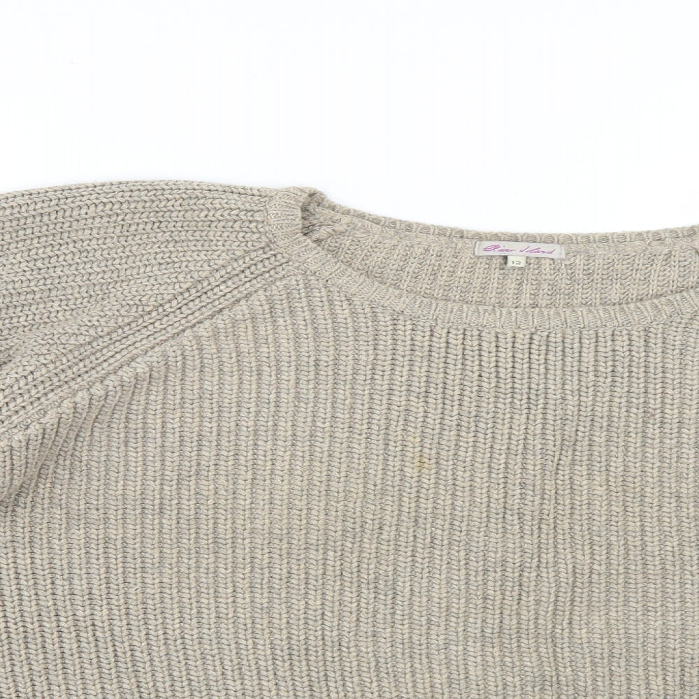 Womens UK Size 12 River Island Beige Pullover Jumper